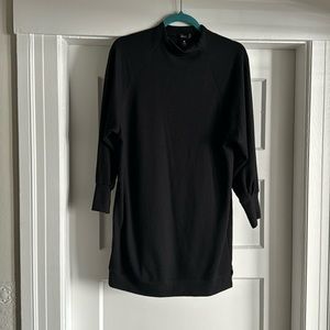 Aqua black, ribbed dress